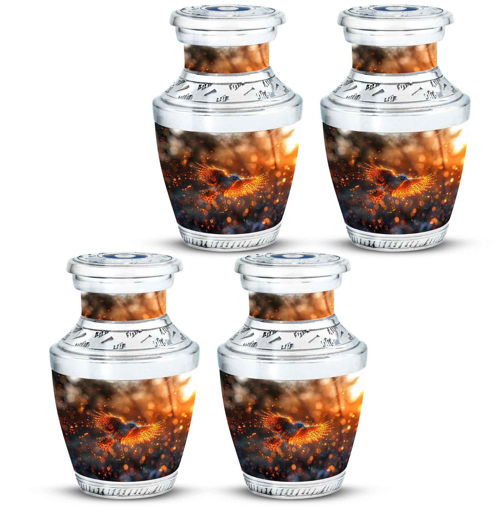 Elegant Phoenix Bird Cremation Urn - Unique Memorial Keepsake for Ashes