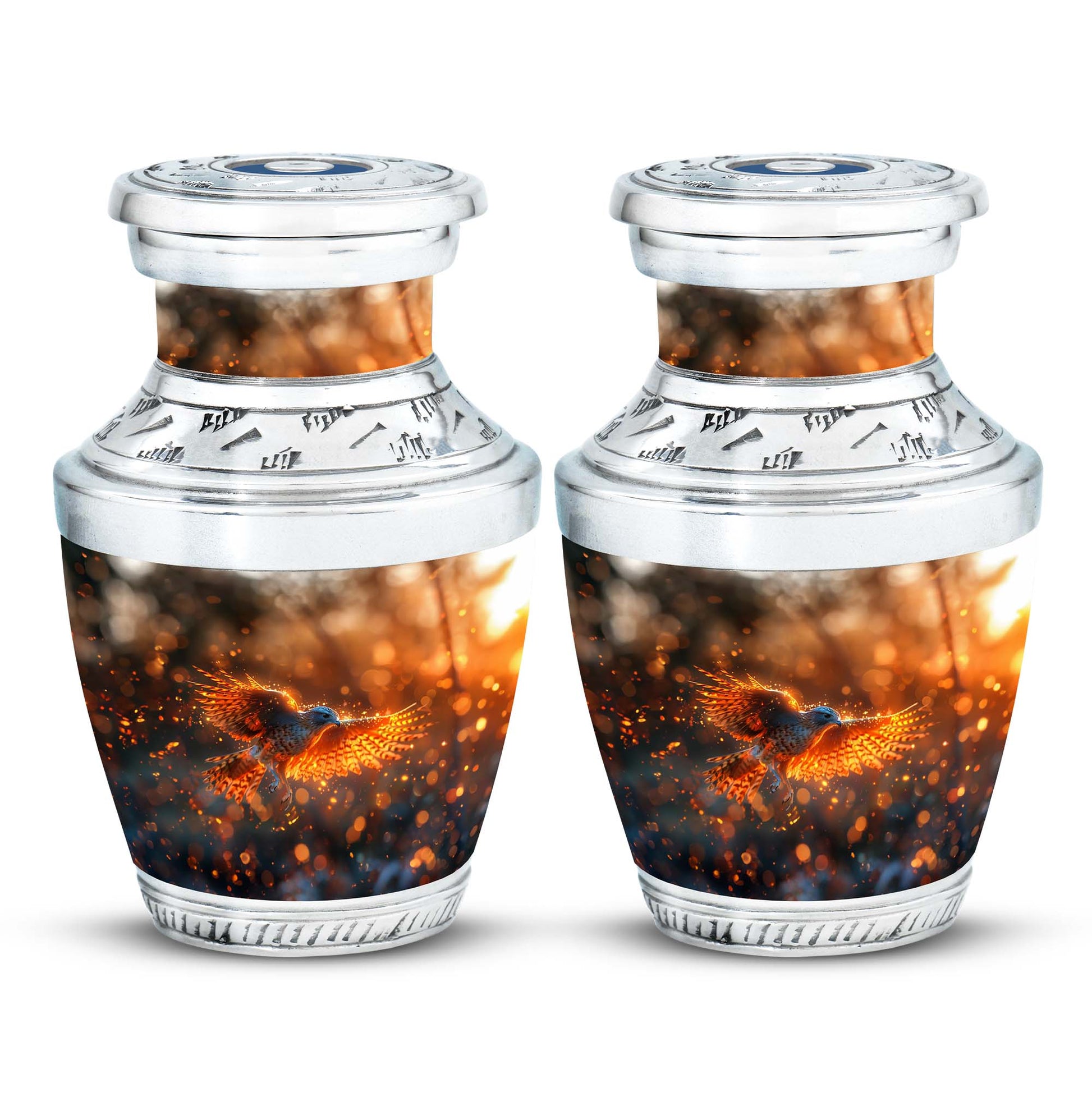 Elegant Phoenix Bird Cremation Urn - Unique Memorial Keepsake for Ashes