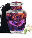 Purple Owl Cremation Urn for Human Ashes - Memorial Urn for Burial
