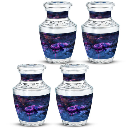 Purple Personalized Snake Cremation Urn for Adults - 10-inch, 200 cu in - Yatskia