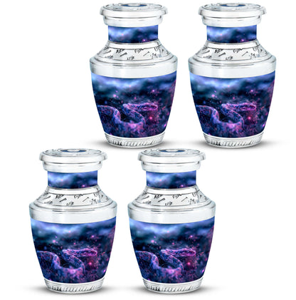Blue Personalized Snake Cremation Urn for Human Ashes - 10-inch, 200 cu in - Yatskia