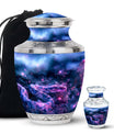 Mystic Blue Snake Cremation Urns For Human Ashes - Funeral Urns For Ashes
