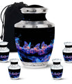 Neon Butterfly Nebula Black Urns - Butterfly Urns For Memorial