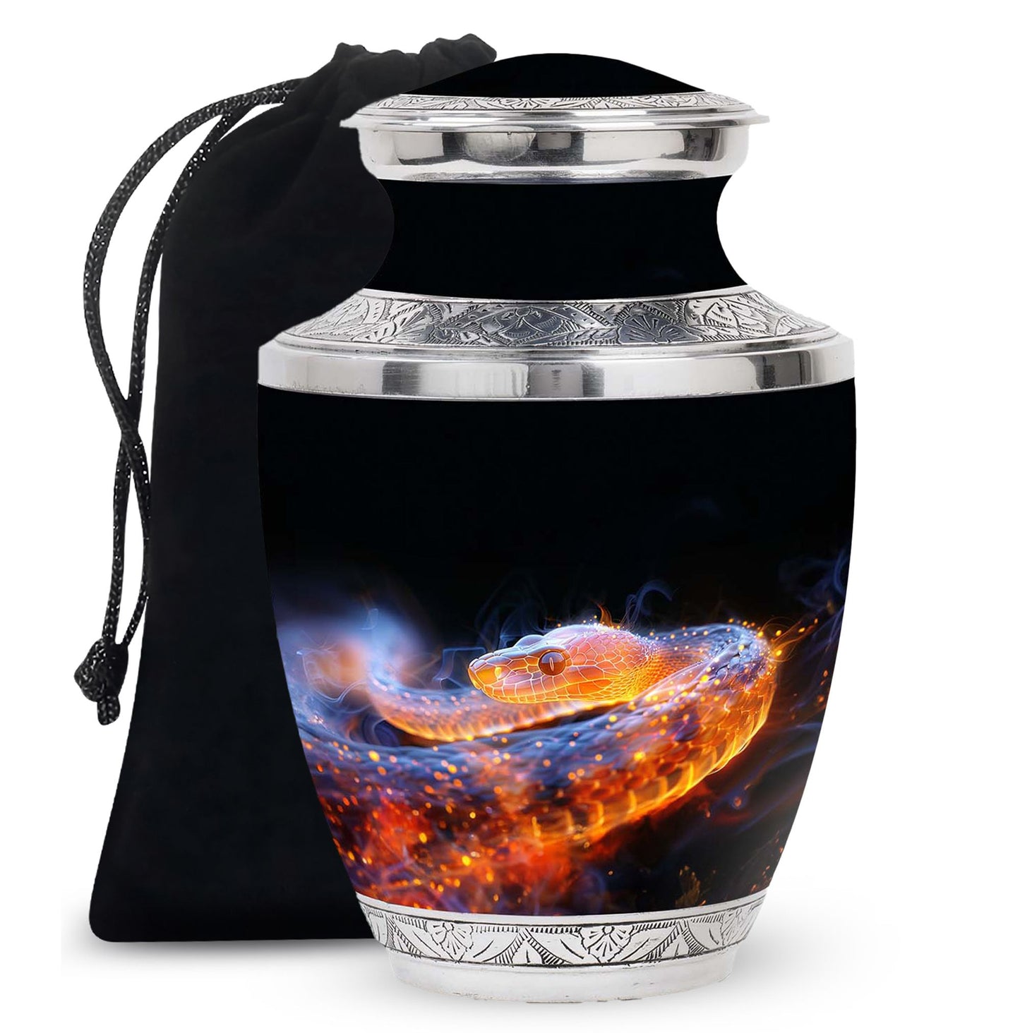 Personalized Snake Cremation Urn for Adult - 10-inch, 200 cu in - Yatskia