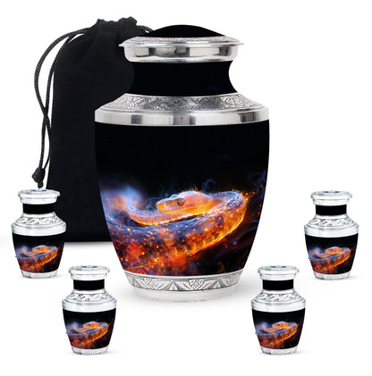 Personalized Snake Cremation Urn for Adult - 10-inch, 200 cu in - Yatskia