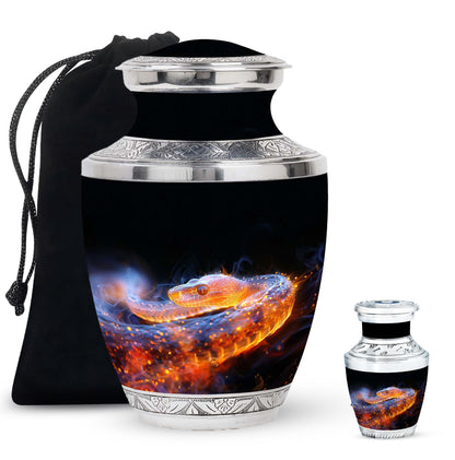 Personalized Snake Cremation Urn for Adult - 10-inch, 200 cu in - Yatskia