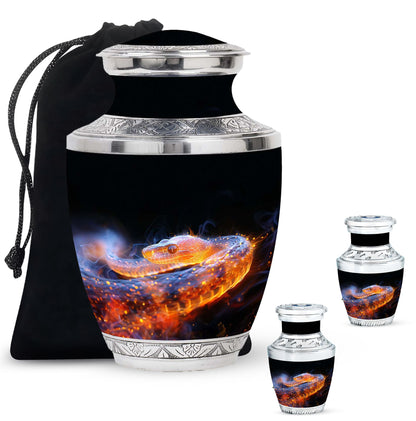 Personalized Snake Cremation Urn for Adult - 10-inch, 200 cu in - Yatskia
