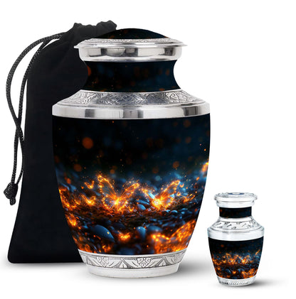 Personalized Butterfly Cremation Urn for Adult - 10-inch, 200 cu in - Yatskia
