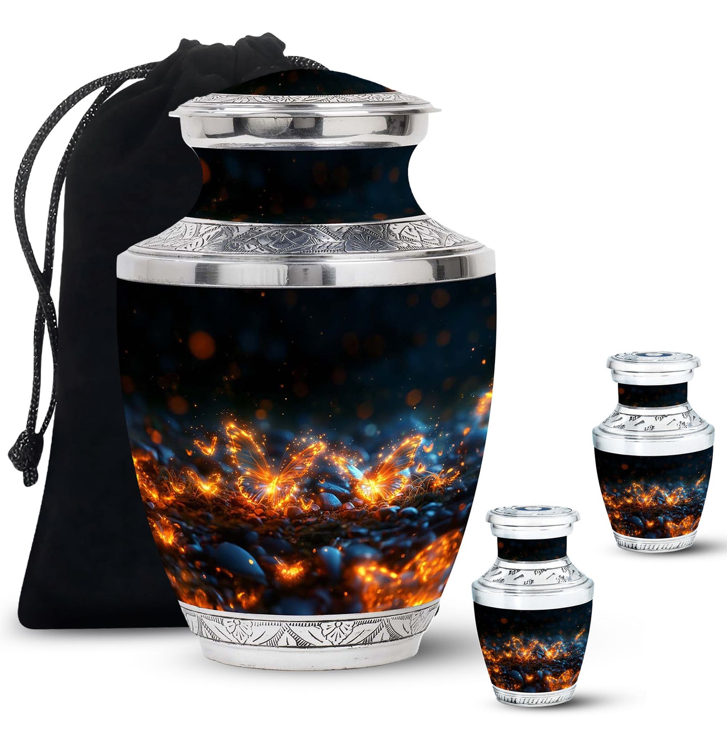 Personalized Butterfly Cremation Urn for Adult - 10-inch, 200 cu in - Yatskia
