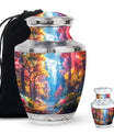 Beautiful Forest Cremation Urn - Large Decorative Urn For Human Ashes