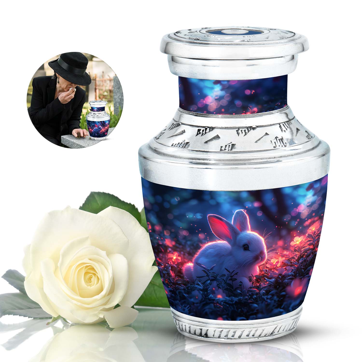 Beautiful Bunny Cremation Urn - Unique Decorative Design for Pet Urns