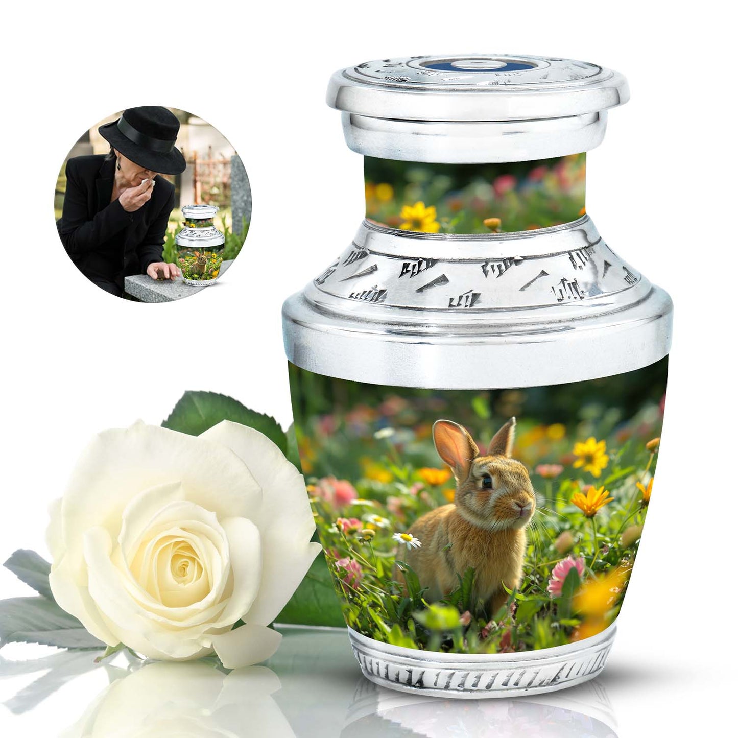 Personalized Pet Keepsake Urn for Pet Ashes - 10-inch, 200 cu in - Yatskia