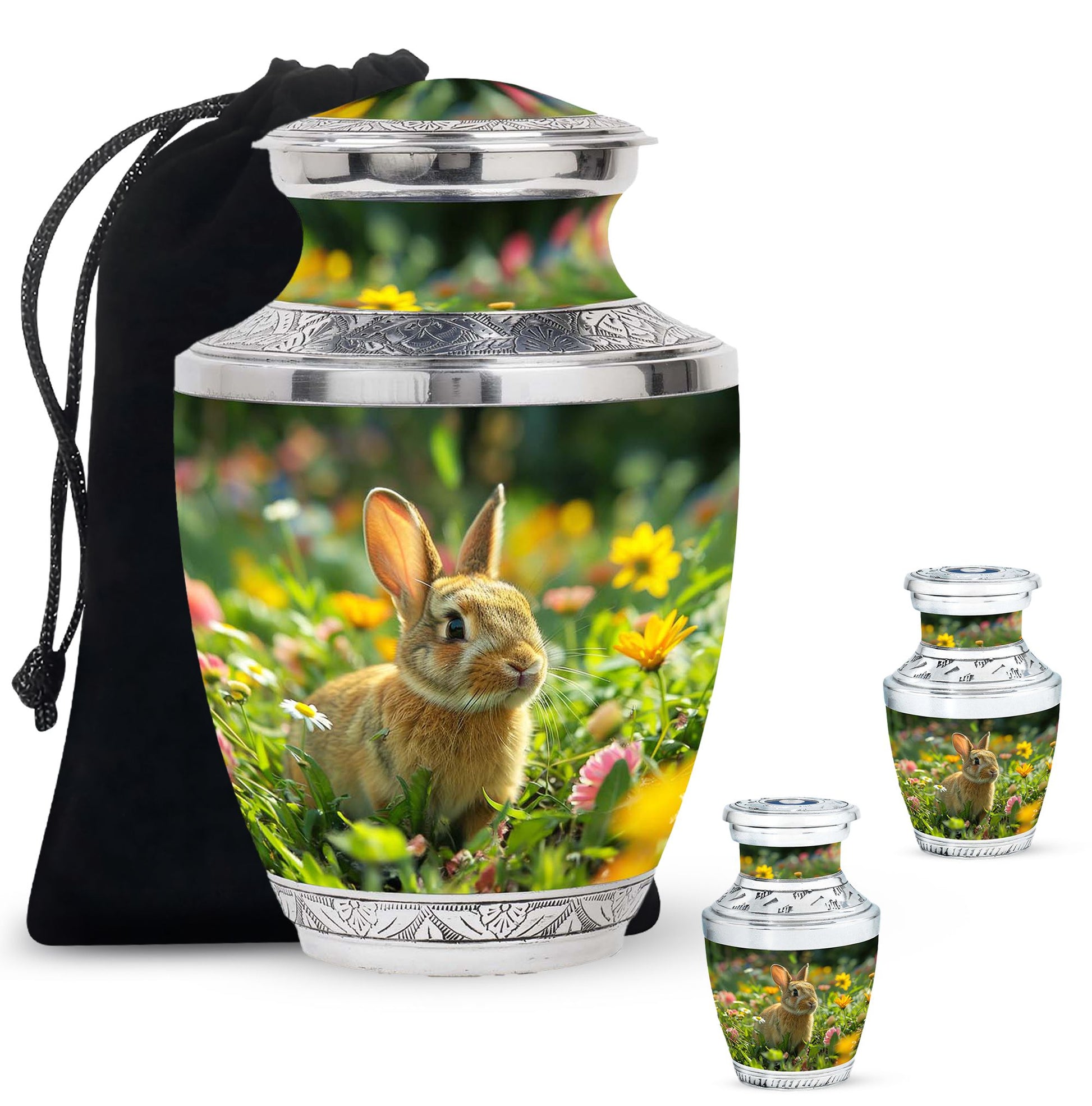 Bunny Rabbit Memorial Urn - Beautifully Designed Keepsake Urns For Pet