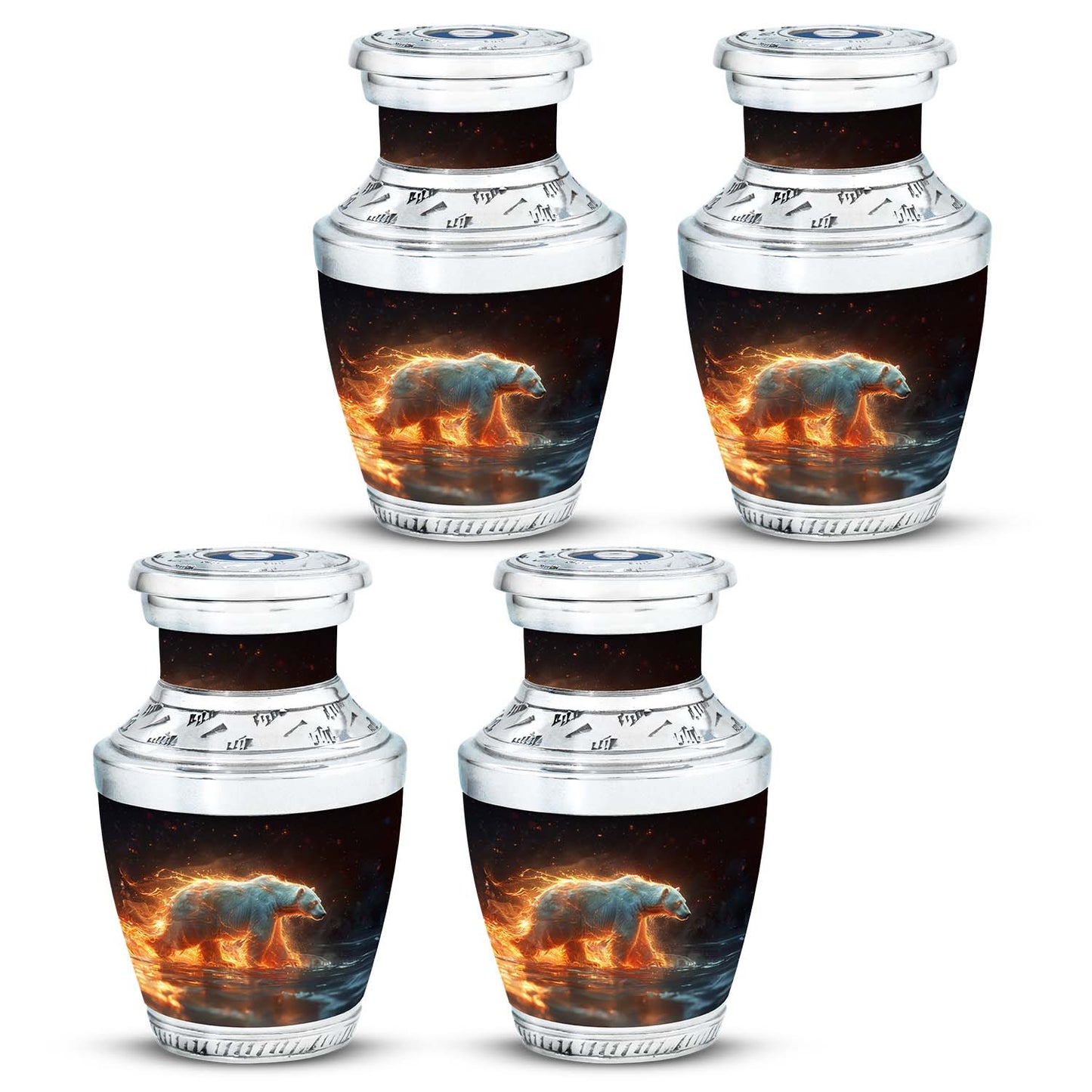 Personalized Bear Cremation Urn for Human Ashes - 10-inch, 200 cu in - Yatskia