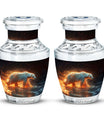 Fierce Polar Bear Urn - Bear Funeral Large Cremation Urns For Ashes