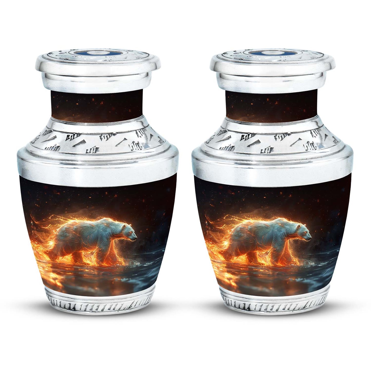 Personalized Bear Cremation Urn for Human Ashes - 10-inch, 200 cu in - Yatskia