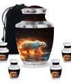 Fierce Polar Bear Urn - Bear Funeral Large Cremation Urns For Ashes