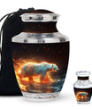 Fierce Polar Bear Urn - Bear Funeral Large Cremation Urns For Ashes