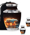 Fierce Polar Bear Urn - Bear Funeral Large Cremation Urns For Ashes