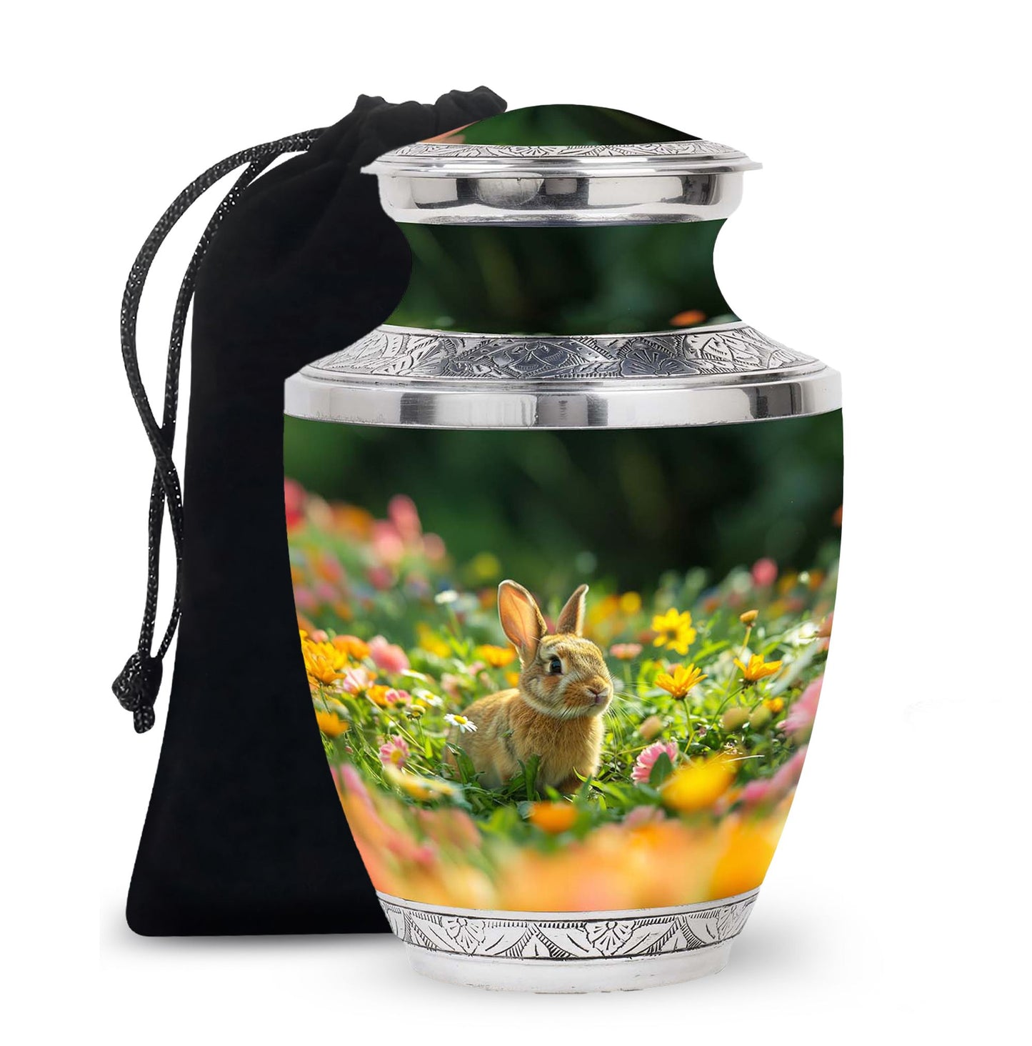 Personalized Rabbit Cremation Urn for Pet Ashes - 10-inch, 200 cu in - Yatskia
