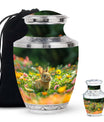 Bucolic Bunny Meadow - Rabbit Urns Large Funeral Large Urns For Ashes