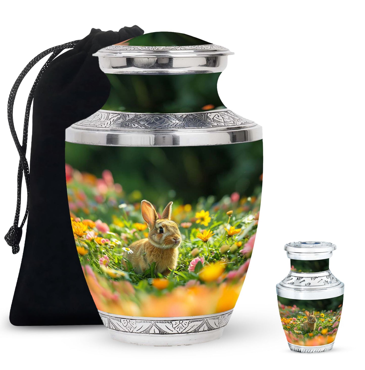Personalized Rabbit Cremation Urn for Pet Ashes - 10-inch, 200 cu in - Yatskia