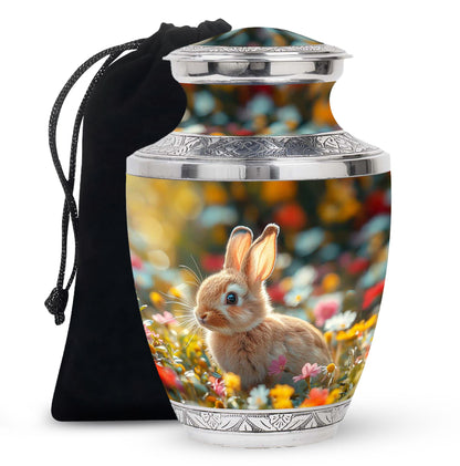 Personalized Rabbit Cremation Urn for Pet Ashes - 10-inch, 200 cu in - Yatskia