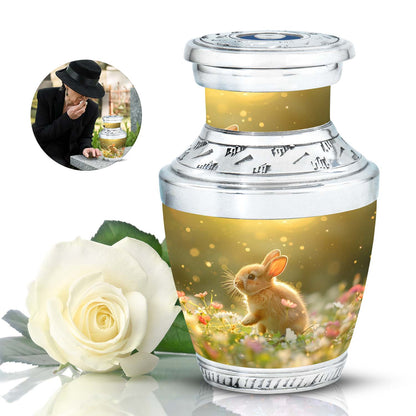 Personalized Rabbit Memorial Urn for Pet Ashes - 10-inch, 200 cu in - Yatskia