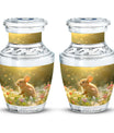 Golden Bunny Memorial Urn For Ashes - Rabbit Urns Funeral Large Urns
