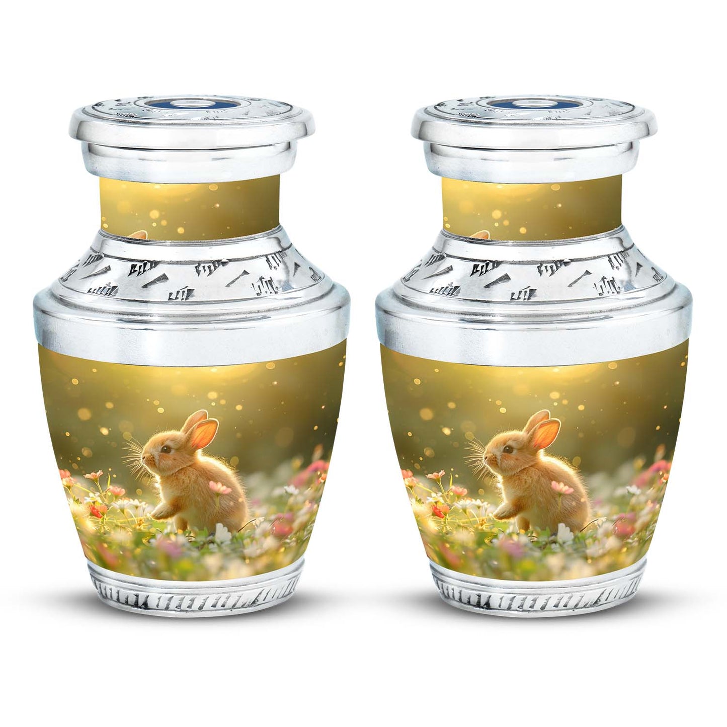 Personalized Rabbit Memorial Urn for Pet Ashes - 10-inch, 200 cu in - Yatskia