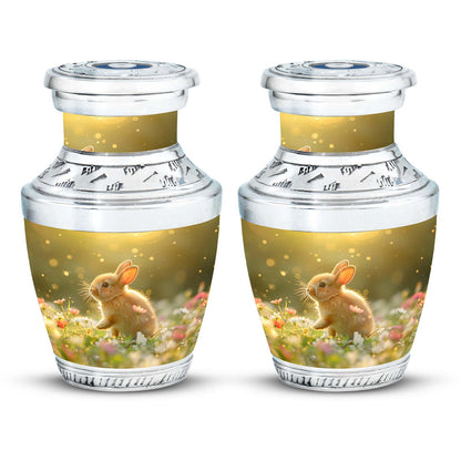 Personalized Rabbit Memorial Urn for Pet Ashes - 10-inch, 200 cu in - Yatskia