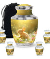 Golden Bunny Memorial Urn For Ashes - Rabbit Urns Funeral Large Urns