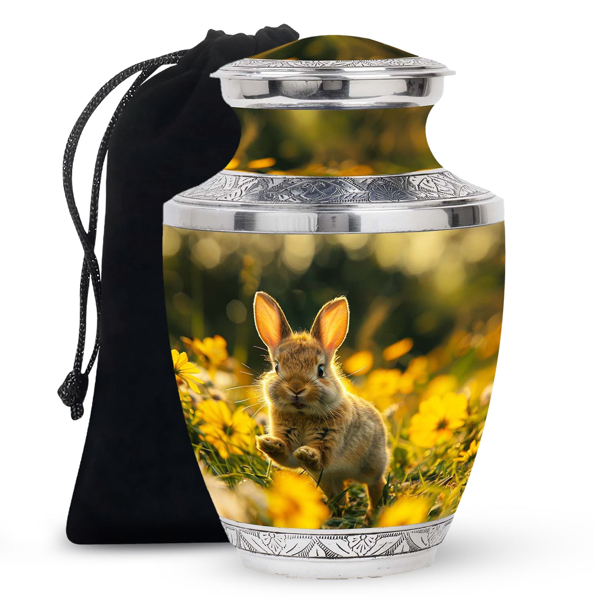Bunny Rabbit Urn For Cremation - Rabbit Funeral Large Urns For Ashes