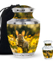 Bunny Rabbit Urn For Cremation - Rabbit Funeral Large Urns For Ashes