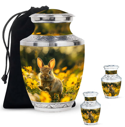 Personalized Rabbit Cremation Urn for Pet Ashes - 10-inch, 200 cu in - Yatskia