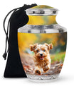 terrier Frolic Dog Memorial Urn - Dog Urns Funeral Large Cremation Urns