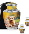 terrier Frolic Dog Memorial Urn - Dog Urns Funeral Large Cremation Urns