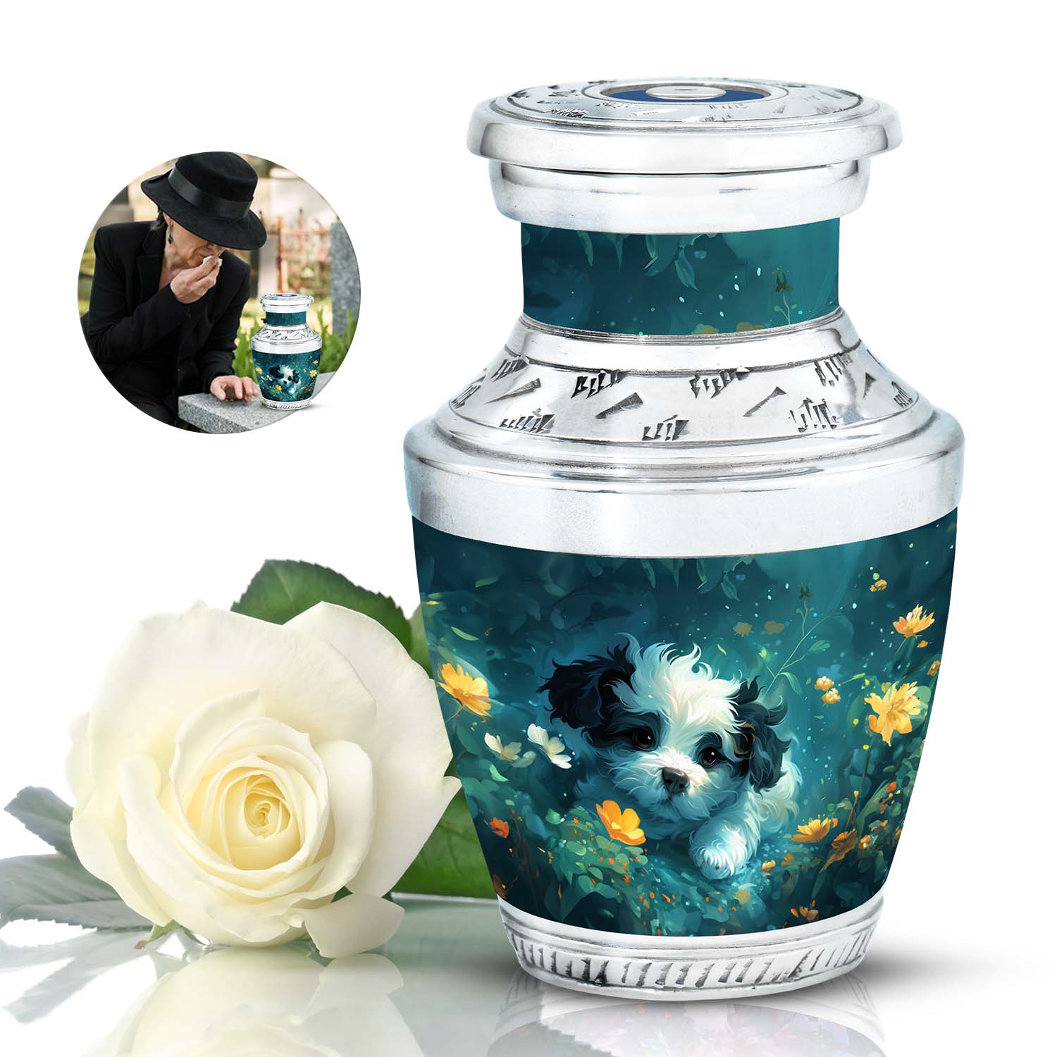 Shih Tzu Urn For Pet Dog Memorial - Cremation Urns For Pet Ashes
