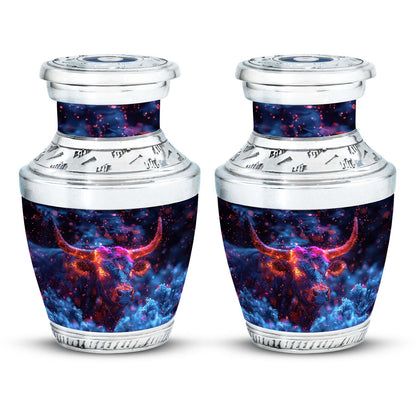 Personalized Bull Cremation Urn for Men - 10-inch, 200 cu in - Yatskia