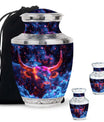 Mystical Horns Bull Funeral Urn For Men - Magical Bull Urns For Ashes