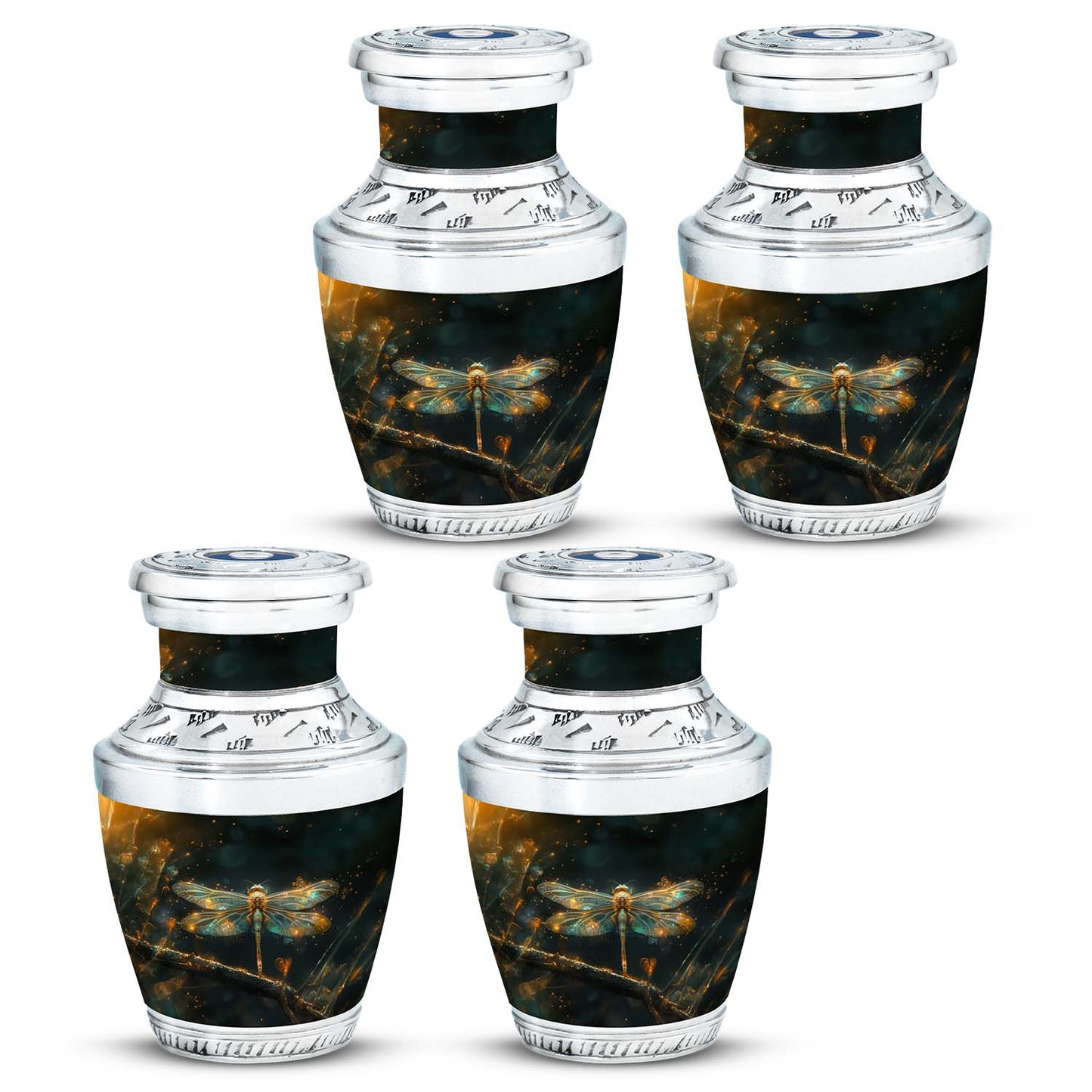 Personalized Dragonfly Keepsake Urn for Women - 10-inch, 200 cu in - Yatskia