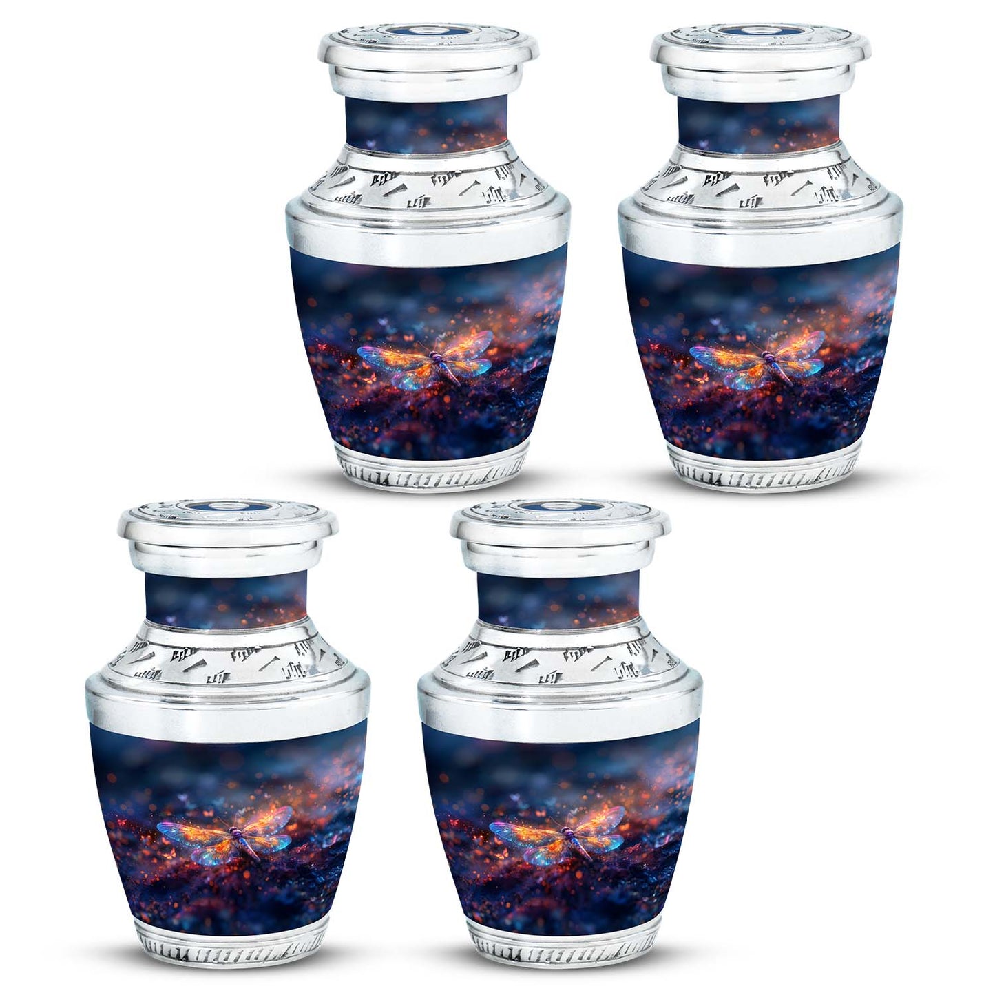 Personalized Dragonfly Cremation Urn for Human Ashes - 10-inch, 200 cu in - Yatskia