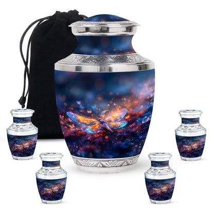 Personalized Dragonfly Cremation Urn for Human Ashes - 10-inch, 200 cu in - Yatskia