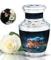 Stellar Taurus Glowing Urn - Bull Urn Memorial For Men & Women