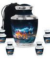 Stellar Taurus Glowing Urn - Bull Urn Memorial For Men & Women