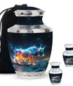 Stellar Taurus Glowing Urn - Bull Urn Memorial For Men & Women