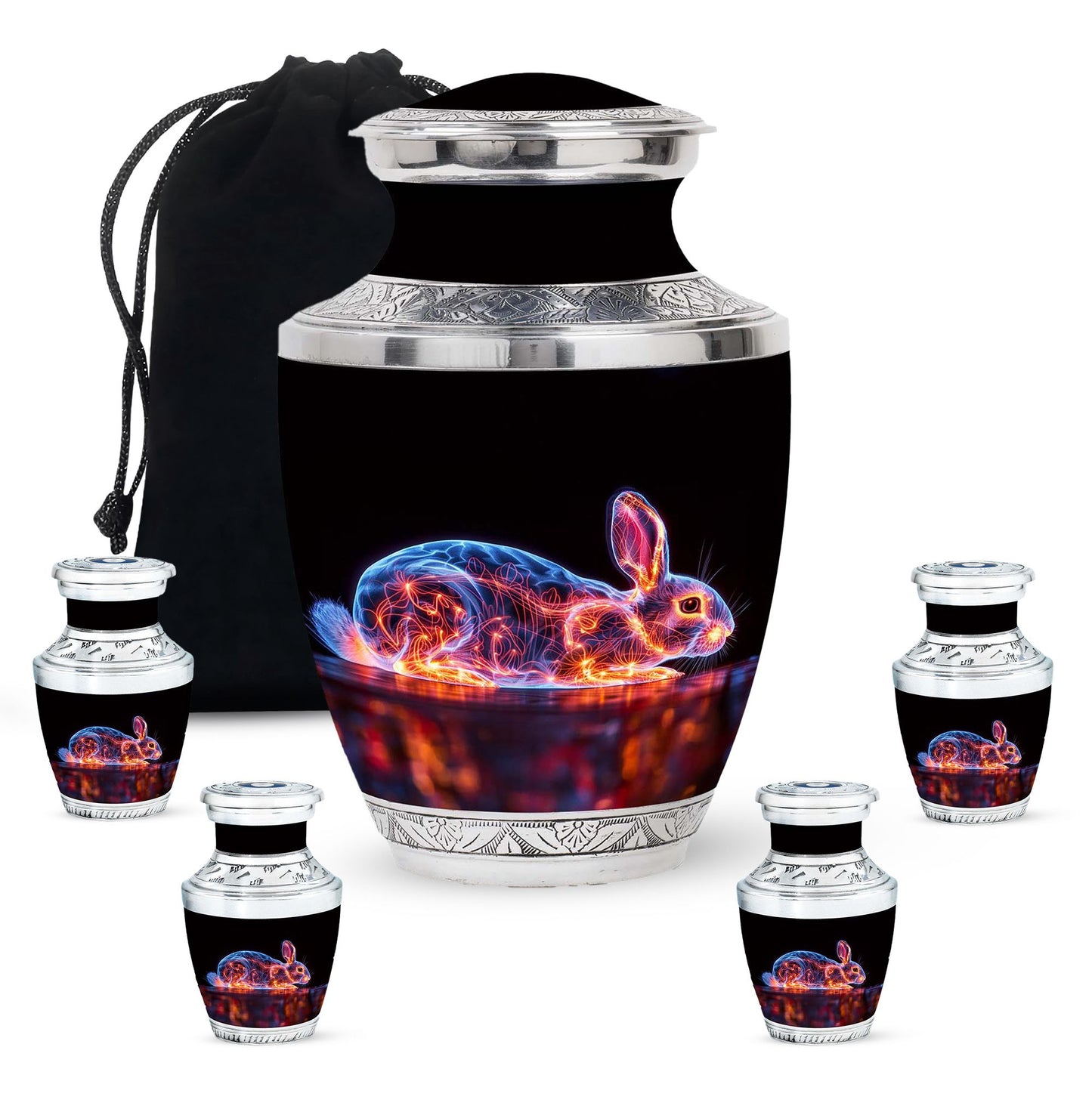Personalized Rabbit Cremation Urn for Pet Ashes - 10-inch, 200 cu in - Yatskia