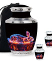 Cosmic Bunny Rabbit Memorial Urn - Funeral Cremation Urn For Ashes