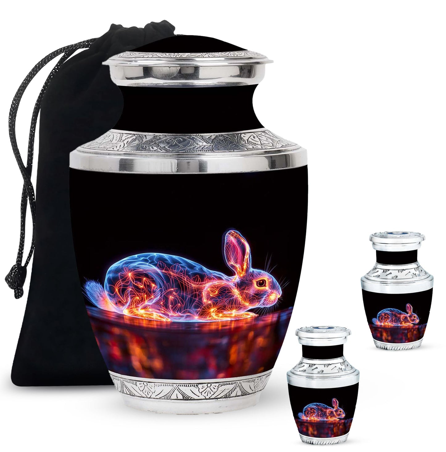 Personalized Rabbit Cremation Urn for Pet Ashes - 10-inch, 200 cu in - Yatskia