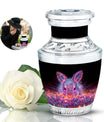Ethereal Glowing Rabbit Memorial Urn - Pink Bunny Cremation Urn for Ashes